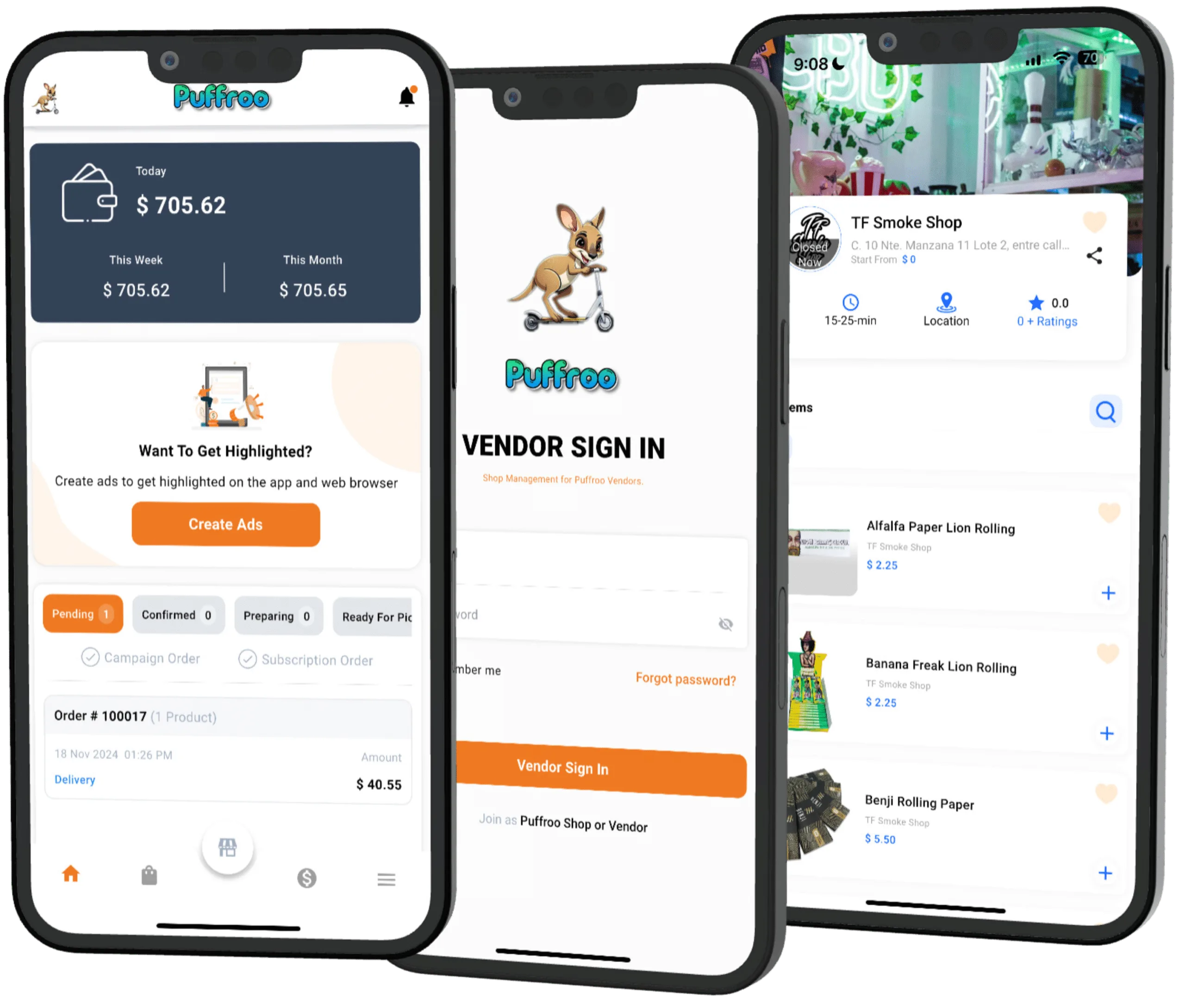 Puffroo - Smoke Shop Delivery Service Vendor App Image 3